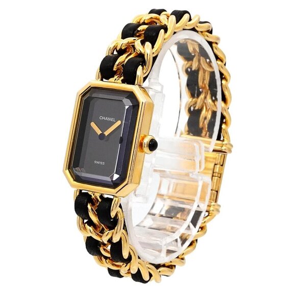CHANEL Premiere Size L H0001 Vintage Quartz Black Dial Ladies Watch 90276237 - Picture 1 of 6